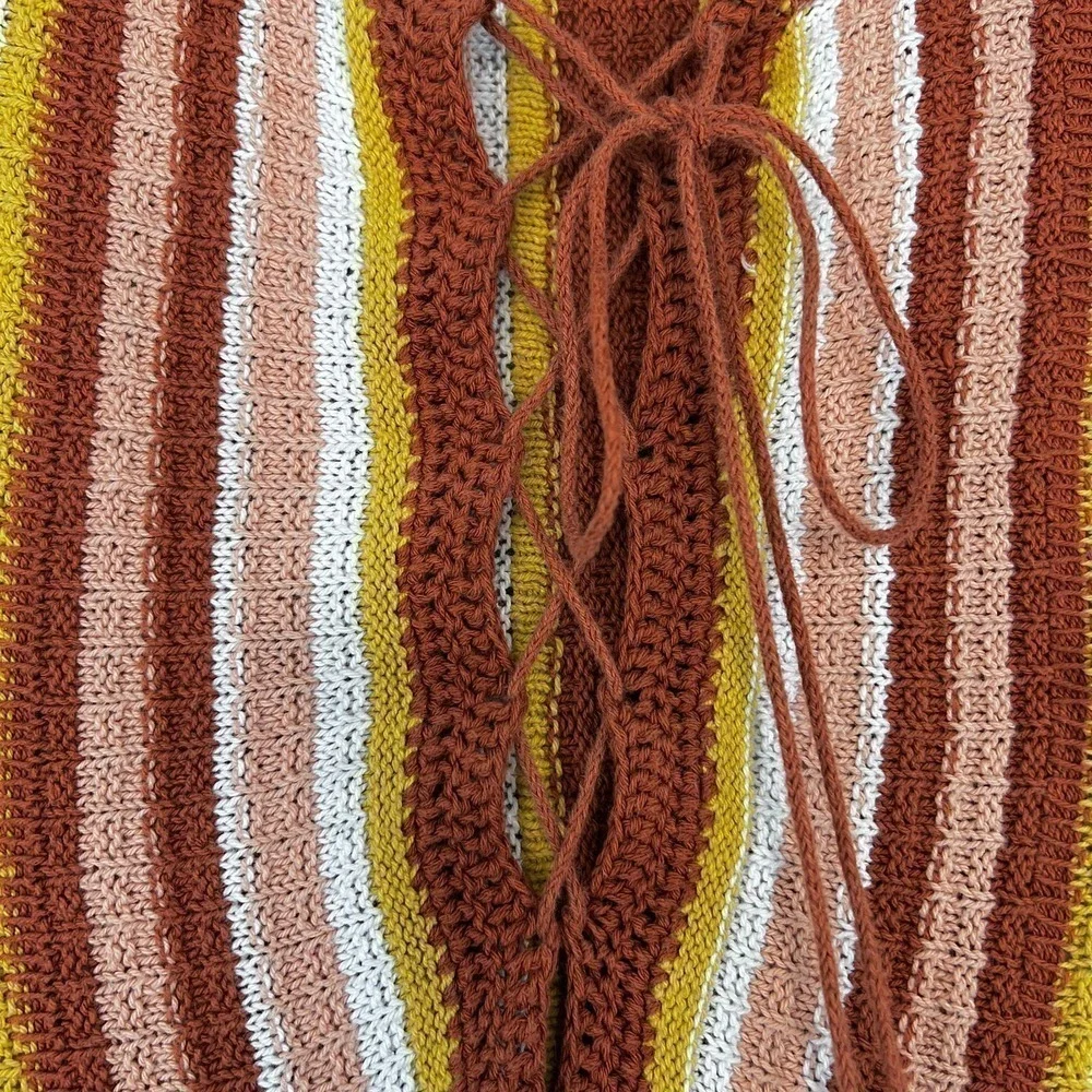 Free People x Revolve Lollipop Knit Sweater Dress in Sunset Combo Size XS